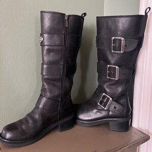 Harley-Davidson® Women's Bostwick 14-Inch Black Motorcycle Boots - Size 9 1/2